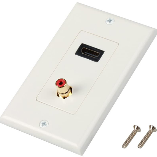 HDMI 3RCA وال پلیٹ